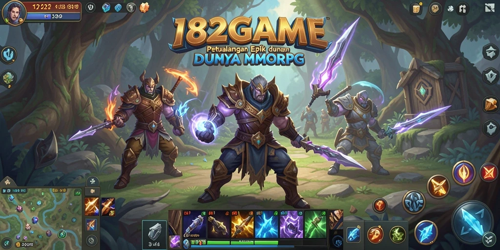 Screenshot 182GAME menampilkan aksi pertarungan yang mendebarkan dalam MMORPG.