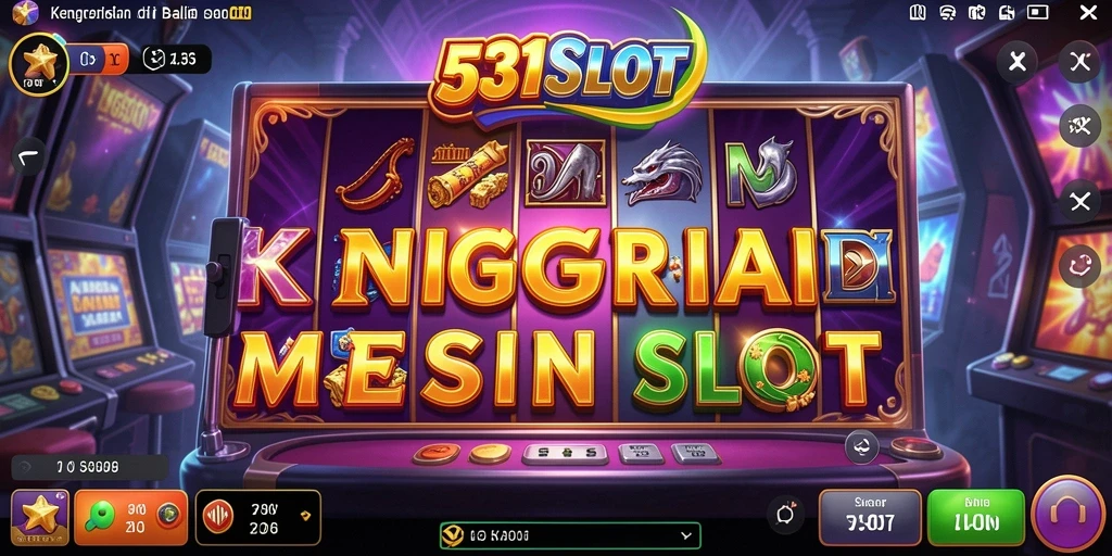 Tampilan gameplay menegangkan di <strong>531SLOT</strong> dengan simbol horor yang menggigit.