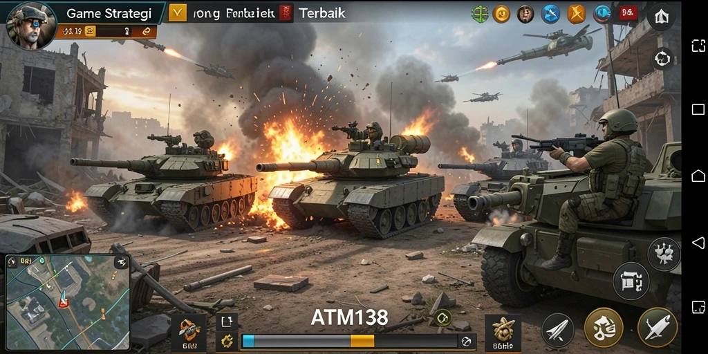 Tampilan gameplay <strong>ATM138</strong> yang intens dan strategis dalam aksi.